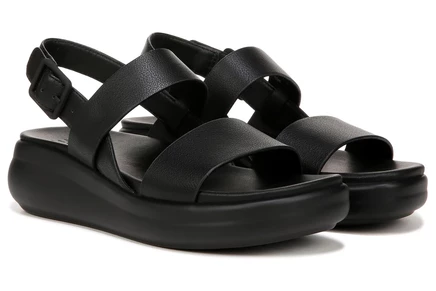 tumbled black faux leather