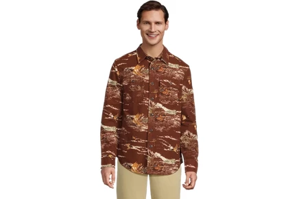 Мужская рубашка L.L.Bean Signature 1933 Chamois Cloth Shirt Long-sleeve Pattern Regular