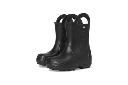 Детские резиновые сапоги Crocs Kids с ручками, черные