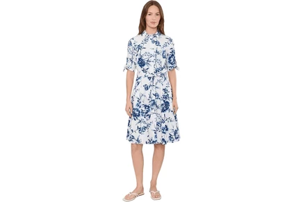 Платье Calvin Klein Short Sleeve Floral Cotton A-Line