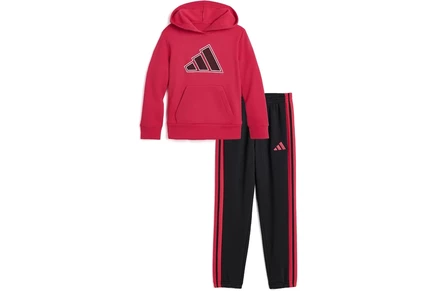 Детский флисовый комплект adidas, рубиновый