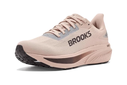 Женские кроссовки Brooks Ghost 18 GTX, пыльно-розовые с бордовым