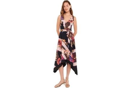 Платье Adrianna Papell Printed Handkercheif Dress