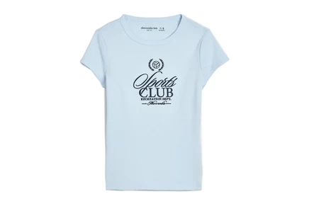 Детская футболка Abercrombie Kids Sports Club, голубая