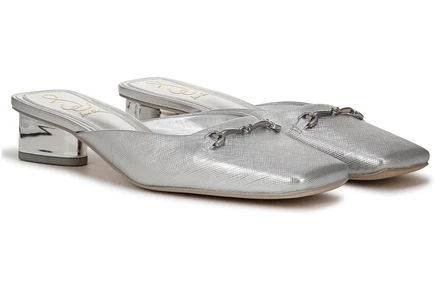 Женские туфли Sam Edelman Ollie низкий каблук, серебристые