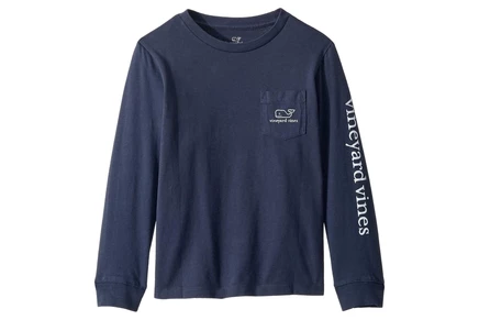 Детская футболка с длинным рукавом Vineyard Vines Vintage Whale, синяя