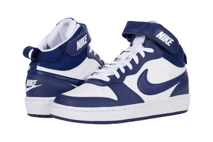 Детские кроссовки Nike Court Borough Mid 2, бело-синие