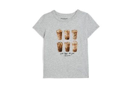 Детская футболка Abercrombie Kids Iced Coffee, серая