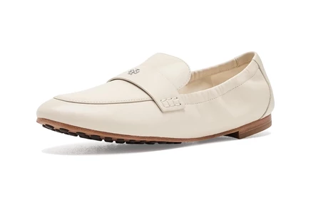Женские балетки-лоферы Tory Burch, светло-кремовые