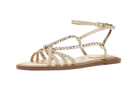 Женские босоножки Schutz Adele Glam Flat, платиновые