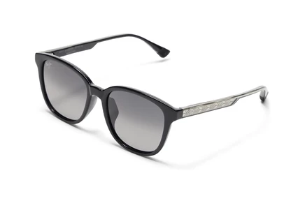 Maui Jim Kuikahi shiny black w/trans light grey/neutral grey polarized