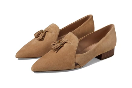 Женские лоферы Cole Haan Vanya Tassel, замша, пудровые