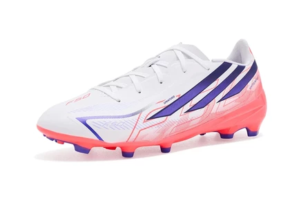 Детские бутсы Adidas F50, бело-фиолетово-бирюзовые