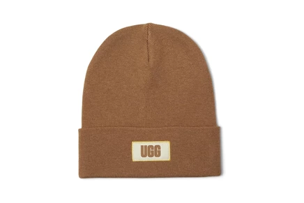 Унисекс шапка UGG High Crown Beanie, каштановая