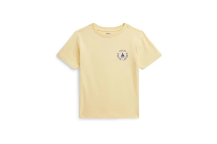 Детская футболка Polo Ralph Lauren Kids Logo из хлопка, желтая