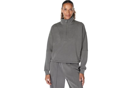 Женский свитшот Sweaty Betty Sand Wash Funnel Neck Half Zip