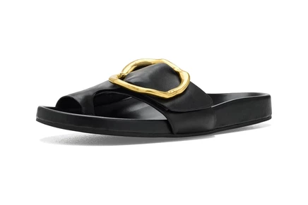 Franco Sarto Brianka Slide Sandals black leather