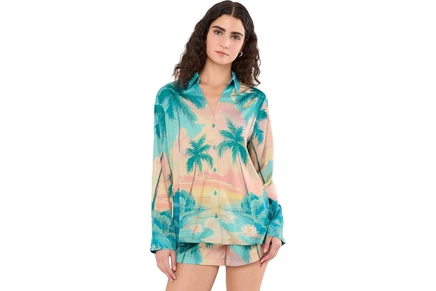 Show Me Your Mumu Early Riser PJ Set sunset cove silky