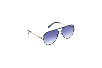 QUAY AUSTRALIA High Key Twist matte navy/blue lens
