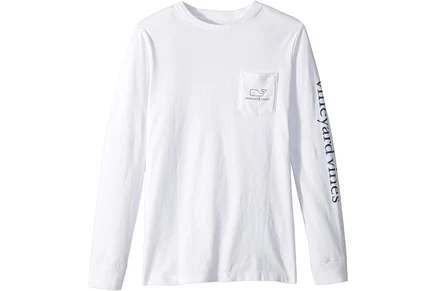 Детская футболка с длинным рукавом Vineyard Vines, белая