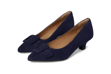 sky navy suede