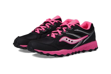 Женские кроссовки Saucony Kids Cohesion TR14 LTT (Little Kid/Big Kid) black/pink