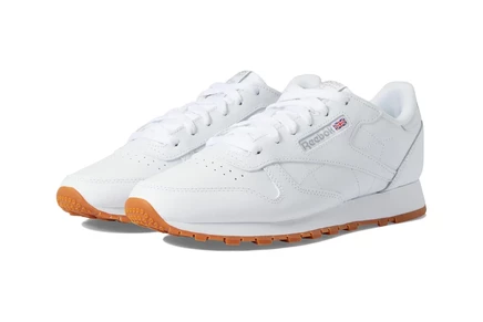Женские кеды Reebok Lifestyle Classic Leather, бело-серые