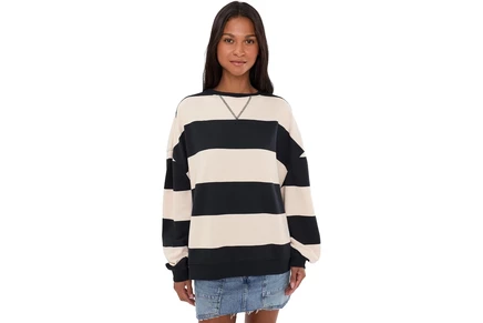 Женский свитшот Free People We The Free Classic Striped Oversized Crew Neck