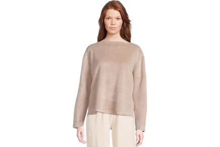 Женский свитшот Eberjey Reversible Plush Raw Edge Pullover