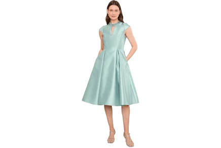 Платье Adrianna Papell Key Hole Mikado Midi Dress