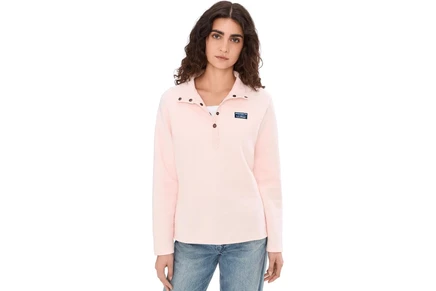 Женский свитшот L.L.Bean Lakewashed Double-Knit 1/4 Snap