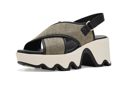 Женские босоножки Sorel Kinetic Aura Slingback, черно-кремовые