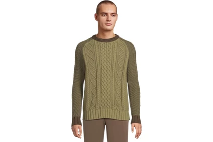 Свитер L.L.Bean Signature Cotton Fisherman Sweater, Crewneck, Colorblock