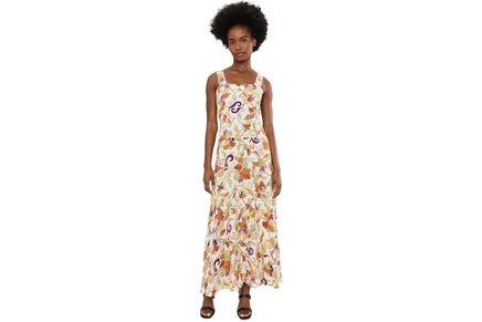 Vince Camuto Square Neck Tiered Maxi apple red