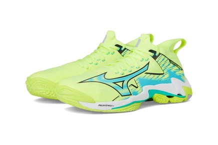 Унисекс кроссовки Mizuno Wave Lightning Neo 3, лайм/голубые