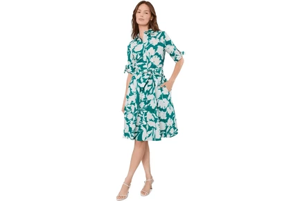 Платье Calvin Klein Short Sleeve Floral Cotton A-Line
