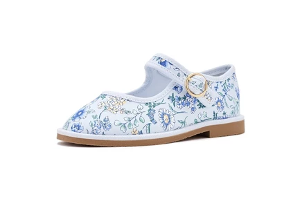 Детские балетки Janie and Jack Floral, голубые