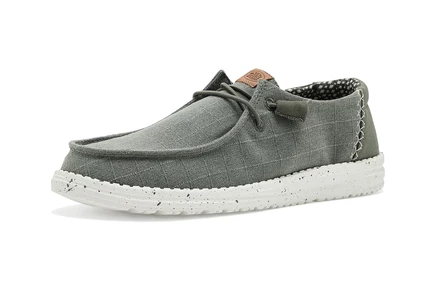 Женские кеды Hey Dude Wendy Chambray Grid, оливковые
