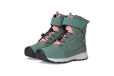 Детские зимние ботинки KEEN Kids Skua, темно-зеленые/розовые