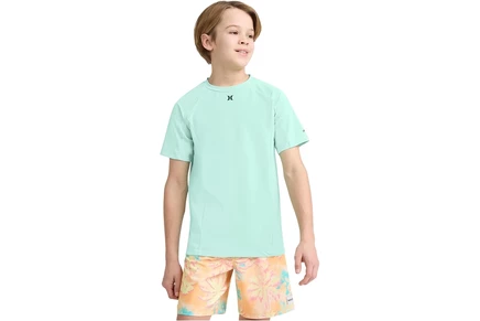 Детский топ Hurley Kids Icon Blocked UPF, мятный