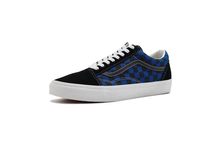 checkerboard blue/black