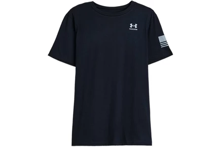 Детская футболка Under Armour Freedom, черно-стальная