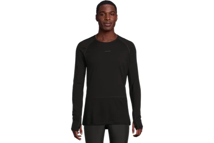 Мужская рубашка Icebreaker Merino 200 ZoneKnit Long Sleeve Crewe black