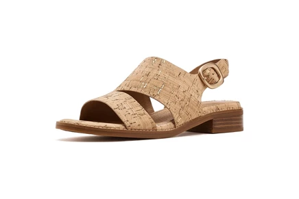 Женские босоножки Sofft Nivian кожаные, natural/gold cork