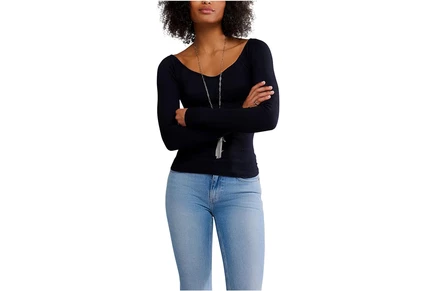 Женский топ Free People Sleek Rib, черный