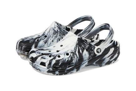 Мужские сабо Crocs Classic Tie-Dye, бело-черные