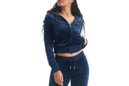 Женский свитшот Juicy Couture C Solid Classic Juicy Hoodie with Back Bling