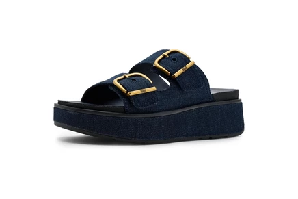 Женские слайды FitFlop Gen FF Max Buckle, тёмно-джинсовые
