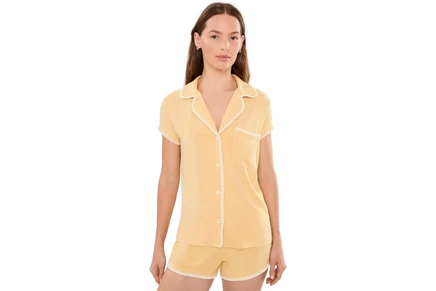 Eberjey Frida TENCEL Modal Shorties PJ Set sunbeam/ivory