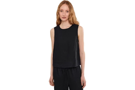 Женская блуза Madewell Suki Top из льна, черная